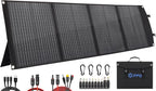 PPQ 100W Portable Solar Panel Kit 18V/6A,9lb Foldable Briefcase Solar Charger w/ 24% Efficiency,4 Cables & 16 Outputs for All Camping Power Station, RV Battery, Phones, IP67 Waterproof