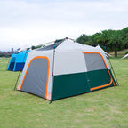 KTT Large Tent 6-12 Person,Family Cabin Tents,Straight Wall,3 Doors and 3 Windows with Mesh,Waterproof,Big Tent for Outdoor,Picnic,Camping,Family,Friends Gathering.