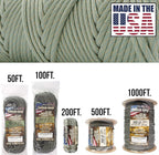 TOUGH-GRID 550 Paracord Rope Nylon Parachute Cord, Made in USA Survival Kit, Outdoor Adventures, Camping, Tactical Gear & Emergency Supplies, Military Type III Mil-Spec