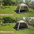 Screen Tent with Removable Floor, Siebwin Large 10'x10' Gazebos with Mosquito Netting and Removable Floor Sunproof Outdoor Canopy Tent for Backyard Party Outside Activities 1-Person Setup