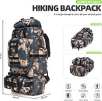 King'sGuard 100L Camping Hiking Backpack Molle Rucksack Military Camping Backpacking Daypack