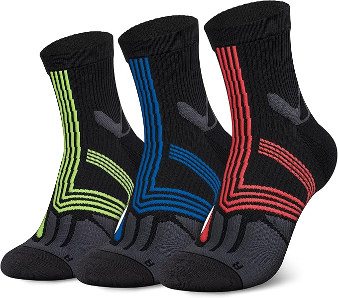 Hylaea Quarter Athletic Running Socks No Blister, Cushion Moisture Wicking Socks for Cycling Sport