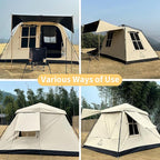 TENPLAY 2-4Person Instant Cabin Tent,Portable Pop Up Tent,One-Touch,Setup with 60s,Spacious Interior,BlackCoating,Waterproof5000mm,Includes Rainfly,Canopy, Blackout Tents for Camping,Hiking,Family