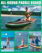 Inflatable Stand Up Paddle Board with SUP Accessories, Anti-Slip EVA Deck, 11'*33" Inflatable Paddle Boards for Adults & Youth of All Skill Levels