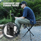 REDCAMP 2 Pack Extra Tall Folding Tripod Stools for Adults, Lightweight Portable Camping Stools for Blinds, Small Tripod Chairs for Fishing Backpacking Travel, Black