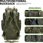King'sGuard 100L Camping Hiking Backpack Molle Rucksack Military Camping Backpacking Daypack