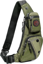 NICGID Sling Bag Chest Shoulder Backpack Crossbody Bags Casual Daypack for Men Women (Army green-2620N)