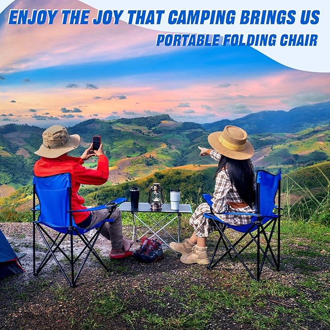 Huwena 10 Pack Folding Camping Chairs Bulk with Cupholder Carry Bags Lightweight Camp Chairs Collapsible Portable Outdoor Lawn Chair for Picnic, Beach, Outside