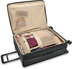 Briggs & Riley 29" Large Expandable Spinner - Checked Luggage for Travel, Suitcases with Wheels, Softside Rolling Bag for Men & Women, Self-Repairing Zipper - Baseline Collection, Black