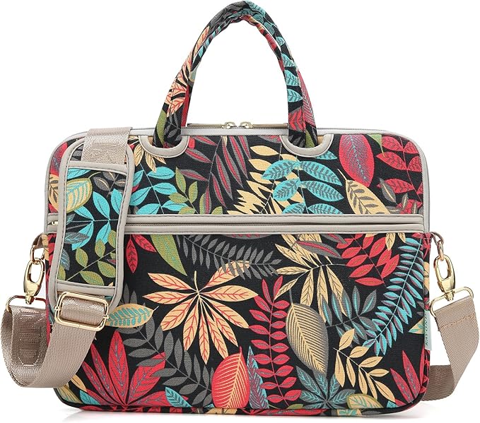 kayond Forest series Black Patten water-resistant Laptop Shoulder Messenger Bag Case Sleeve for 15 Inch 15.6 Inch Laptop