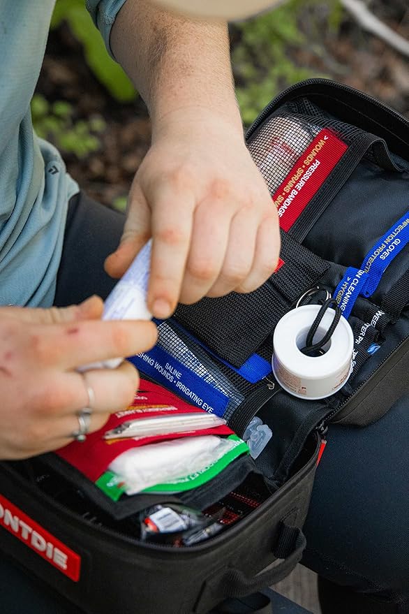 Uncharted Supply Co. First Aid Plus – Waterproof First Aid & Survival Kit with Rip-Away MOLLE Backer – Packed with Medical Supplies & Tools for Trucks, Boats, ATVs, and Outdoor Emergencies