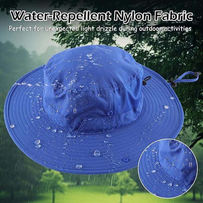 Connectyle Men's Sun Hat UPF 50+ Wide Brim Bucket Hats for Fishing Hiking Gardening Adjustable Boonie Hat Outdoor Safari Hats