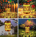 Hummingbird Solar Lanterns Outdoor Waterproof, Hanging Solar Lights Garden Lanterns with Shepherd Hook, Metal Garden Decor for Yard, Patio, Lawn, Landscape, Gifts for Women Mom Mothers Day