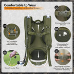 MARCHWAY Tactical Molle Hydration Pack with 2.5L TPU Water Bladder, Compact Yet Spacious Military Backpack for Hiking, Cycling, Backpacking, Hunting, Running