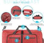 Vomgomfom Travel Duffle Bag for Men,65L 85L 115L Foldable Travel Duffel Bag with Shoes Compartment Overnight Bag for Men Women