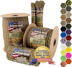 TOUGH-GRID 550 Paracord Rope Nylon Parachute Cord, Made in USA Survival Kit, Outdoor Adventures, Camping, Tactical Gear & Emergency Supplies, Military Type III Mil-Spec