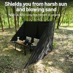 Wind Blocker Camping Windbreaks | Privacy Fence Stove Windshield Shelter | Portable Lightweight Windproof Sunshade for Outdoor Camping, Hiking, Picnic (Black)