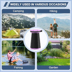 ALEVMOOM 2025 Upgraded 18.1" Collapsible Stool with Cushion & Carry Bag, 600lbs Max Weight Portable Telescoping Stool, More Sturdy Lightweight Retractable Seat Folding Chair for Camping & Outdoors