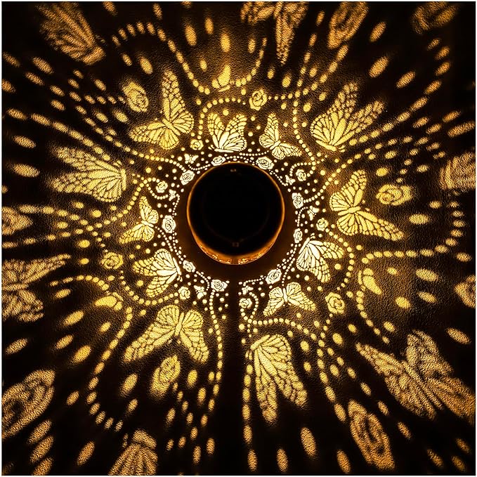 Butterfly Solar Lanterns Outdoor Waterproof Hanging Solar Lights Butterfly Gifts for Women/Men/Butterfly Lovers Gifts Metal Decorative LED Butterfly Lanterns for Garden Decor,Patio,Lawn,Pathway,Yard