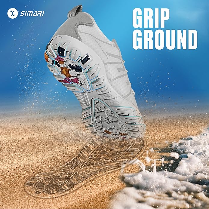 SIMARI Water Shoes for Women Men - Barefoot Quick-Dry Aqua Socks | Lightweight Swim Shoes for Surfing, Swimming, Beach Sports, Kayaking, Diving | Non-Slip Design