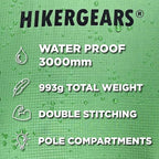 Camping Tarp 10x10 ft (3x3 m) Waterproof Lightweight Rain Fly - Backpacking, Hammock Shelter, Emergency Survival Tent, Durable, Compact All-Weather Cover