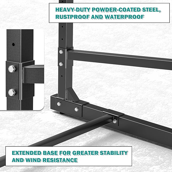 EVERHANGER Kayak Storage Rack, Adjustable Kayak Stand Holder, Freestanding Paddle Board Rack for Kayak, Canoe, Surfboard, 320lbs Capacity