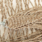 Hatteras Hammocks Deluxe Antique Brown Oatmeal Heirloom Tweed DuraCord Rope Hammock – 13 ft. x 60 in., 2-Person, 450 lb Capacity, Cumaru Spreader Bar, Zinc-Plated Hardware – Handcrafted in The USA