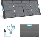 400W Portable Solar Panel for Power Station, 23.5% High Efficiency ETFE Foldable Solar Panels Charger, Fast Installation with Kickstands, IP67 Waterproof for RV, Outdoor Camping, Off Grid Blackouts