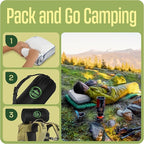 Camping Pillow: Dual Cover, Memory Foam Travel Pillow, Medium Firm Camp Pillow, Camping Pillows for Sleeping, 5 Layers for Support, Small Travel Pillow,Small Portable Pillow 10x16 Inches (White)