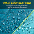 UNIKOME Outdoor Packable Camping Blanket, Lightweight Travel Blanket, Dual-Sides Waterproof Puffy Down Alternative Blanket with Snap Clasps, 75"×52", Lake Blue&Sky Blue