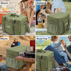 Cooler Bag 48-Can Insulated Leakproof Soft Cooler Large Collapsible Portable Travel Cooler Bags 32L for Picnic, Waterproof Soft Ice Chest for Camping, Beach, Fishing, Outdoor - 32 Quart