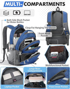 ProEtrade Extra Large Backpack Bookbag for College Laptop Travel, Fit Laptop Up to 17 inch with USB Charging Port Multi Compartment Anti theft, Gift for Women Men (Blue)