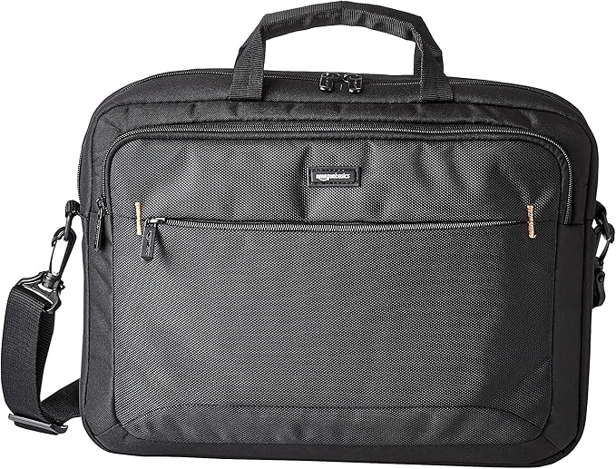 Amazon Basics Laptop Carrying Case Shoulder Strap, 10-pack, 15.6 inch, Black
