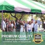 Party Tents Direct 20'x40' Weekender Canopy Pole Tent - Easy Up Canopy Tent with 160 Person Capacity - Outdoor Canopies for Parties, Weddings, & Events (Green/White Top)