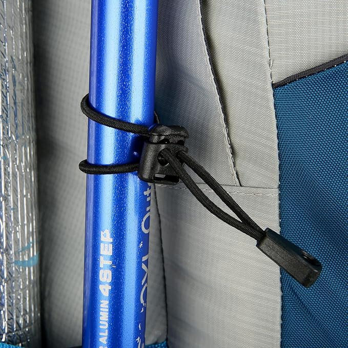 40L Hiking Backpack for Men and Women, Lightweight Waterproof Packable Camping Travel Daypack with Rain Cover (Gray & Blue, 40 Liter)