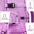 Travel Backpack for Women, Expandable Carry on Backpack, TSA 17.3 inch Laptop Bag Flight Approved, Lightweight Waterproof Business Luggage Bag, Travel Gifts for Women, Purple