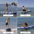 Inflatable Paddle Board for Adults with Accessories Included, Oar, Fins, Pump. Stand Up Paddleboard Great Stability and Resistance. 10’ x 33" x 5.9", Maximum Load 286 lb