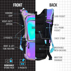 Sojourner Hydration Pack, Hydration Backpack - Water Backpack with 2l Hydration Bladder, Festival Essential - Rave Hydration Pack Hydropack Hydro for Hiking, Running, Biking, Festival Gear