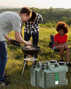 UPWOIGH 5 Gallon Water Jug Set of 2, Camping Water Container, Truly No Leakage Water Storage, Large Military Green Water Tank,BPA Free Portable Emergency Overlanding Gear for Outdoors Hiking