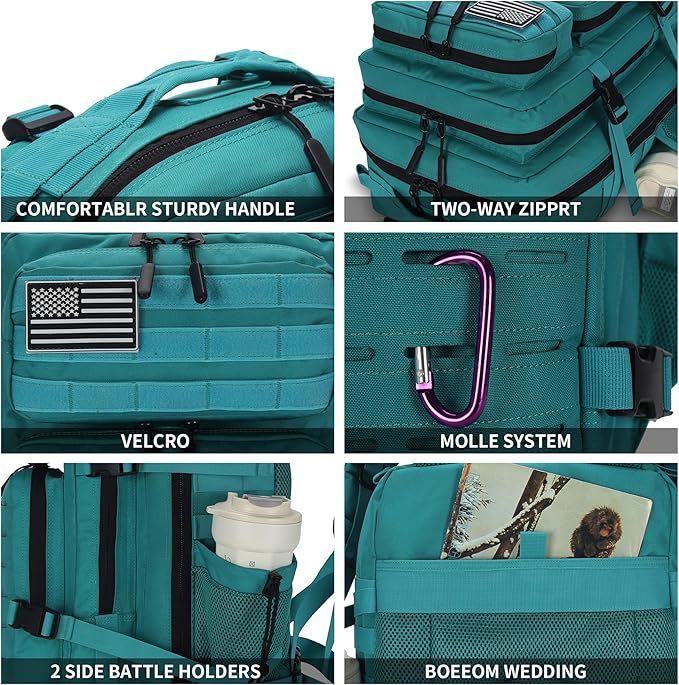 Military Tactical Backpack 45L/25L 3 Day Assault Pack Molle Daypack Hiking Backpack for Men and Women