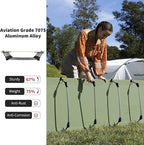 Naturehike GreenWild Camping Cot, Ultralight Folding Backpacking Cot, 60-Second Easy Set-Up, Supports 330lbs, Portable Camping Bed for Adults for Camping Hiking Travel Home