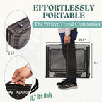 Folding Table w/ Carry Bag, Paper Towel Holder, Garbage Holder, Wing Panels, 3x2 FT Foldable Table for Portable Grill, Picnic, Outdoor, Beach, Small Folding Table Adjustable Height,Camping Table, BBQ