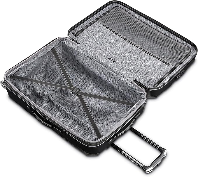 Samsonite Centric 2 Hardside Expandable Luggage with Spinner Wheels, Black, Checked-Large 28-Inch