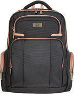 Dockers Harbor Durable Polyester Classic Laptop Travel Backpack, Black