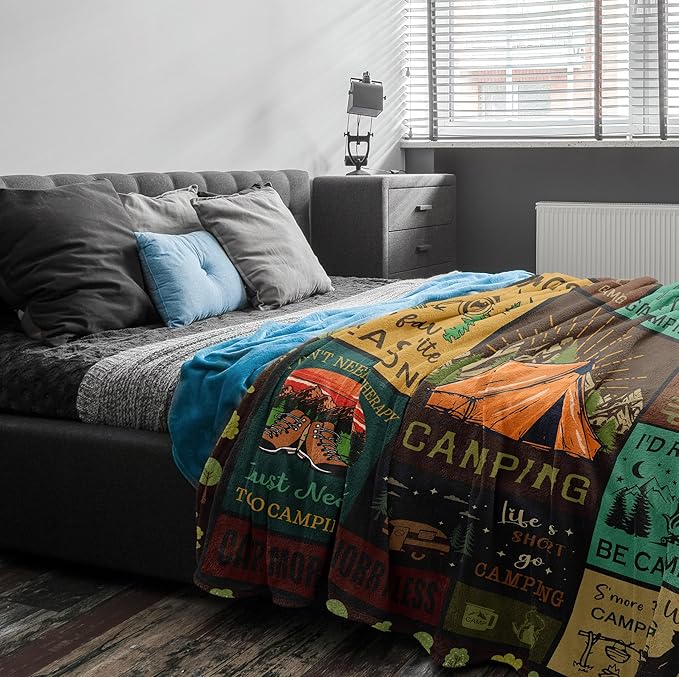 Camping Gifts for Men/Women, Best Gifts for Camping Lovers, Camping Blanket 60"x50"