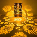 Sunflower Solar Lantern Lights, Outdoor Lanterns Garden Decor, Hanging Solar Lantern for Backyard Porch Patio Table Yard Balcony Lawn Pathway, Gifts for Women Grandma Mom, 1PCS