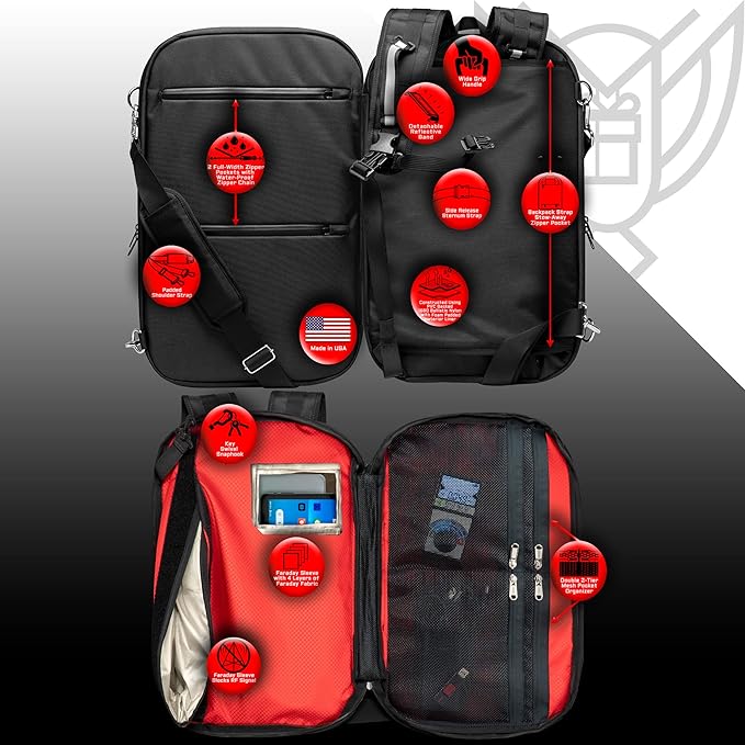 Xtreme Sight Line ~ FLEX Faraday Bag for Laptops, Tablets, and Mid-Size Electronics ~ Tracking/Hacking Defense ~ Stone
