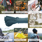 TECEUM 5/32" Paracord Rope 1000 – 1000ft / 200ft / 100ft / 50ft – Tactical Parachute Cord 4mm – 45+ Colors – Nylon String for Survival & Camping Gear – Stripe Cord for Survival – Utility Rope