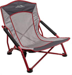 ALPS Mountaineering Rendezvous Low Camping Chairs for Adults with Arms, Cool Mesh Center, Powder Coated Steel Frame, Compact Folding Design and Carry Bag