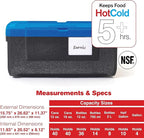 METRO Mightylite ML180-BU Top-Load Insulated Food Carrier - Professional-Grade Multipurpose Pan Carrier, Insulated Cooler and Catering Food Warmer - 30 qt or 3 Pan Capacity - Blue